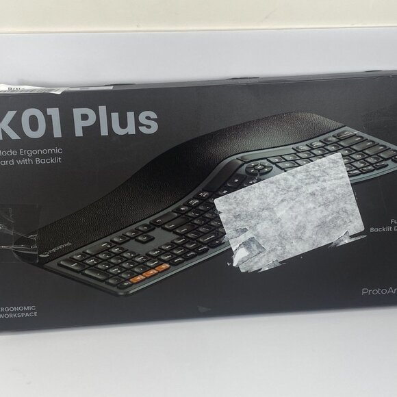 Ergonomic Backlit Wireless Keyboard EK01 Plus - Picture 2 of 12